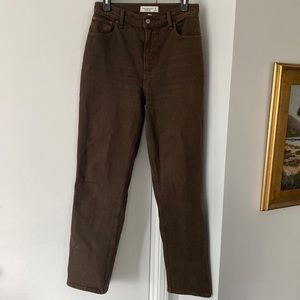 Brown A&at jeans! Like new.